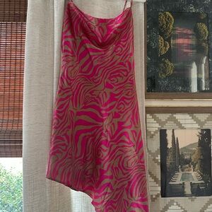 Vici Dolls Pink and Tan Asymmetrical Dres
